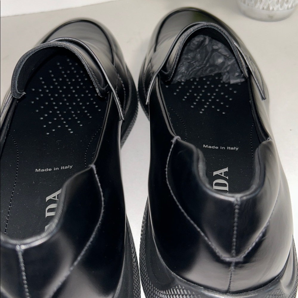 Prada Men's Classic Black Slip-On Loafers - Picture 17 of 17